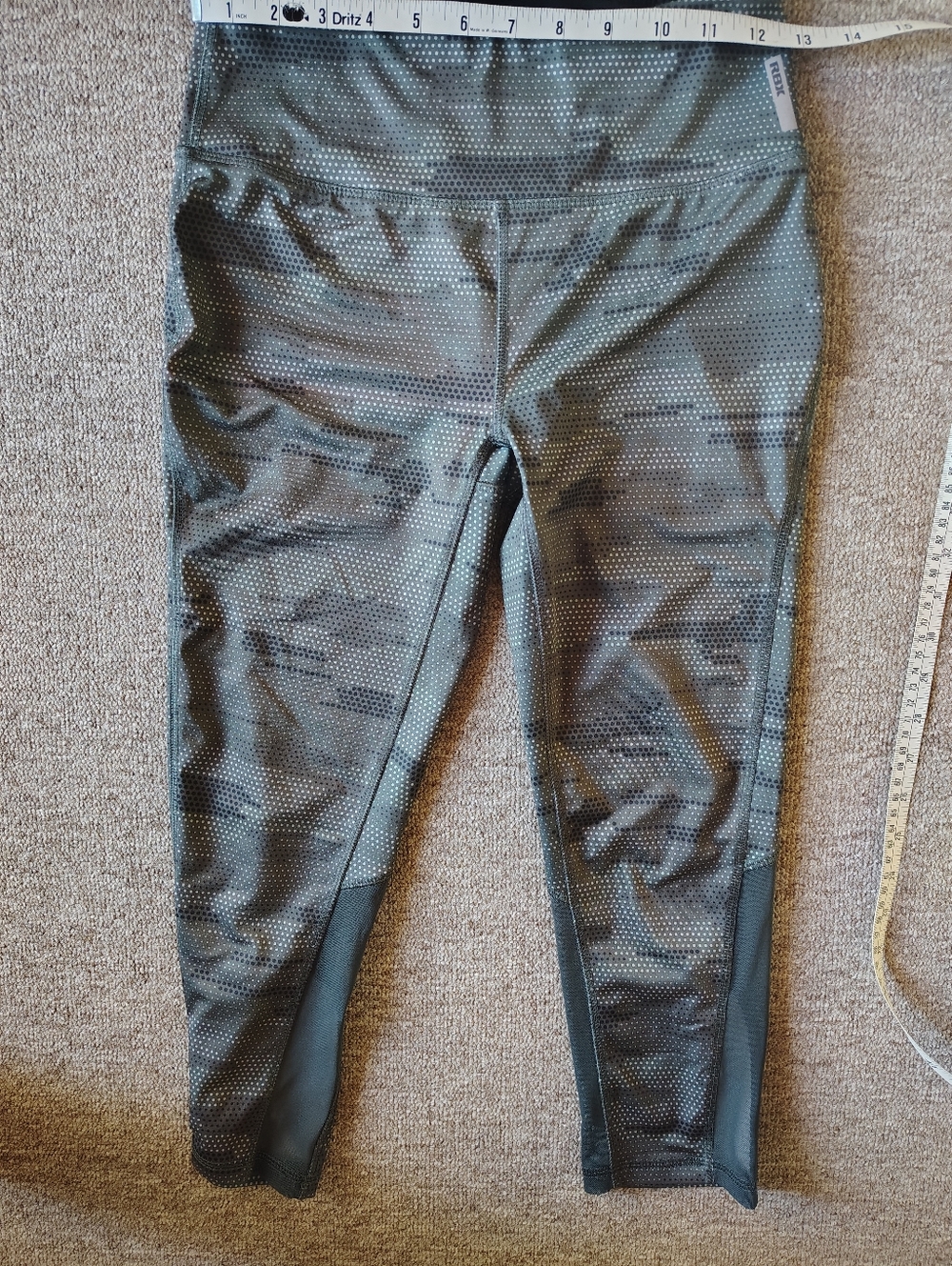 RBX Women's Digital camo Leggings XS Green Gray Stretch Athletic Pocket